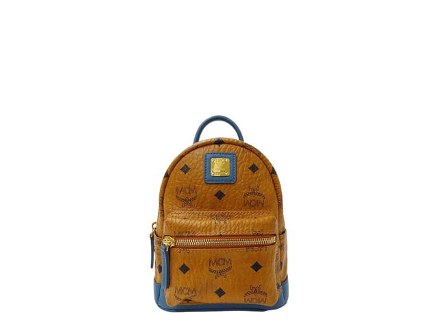 MCM MCM Small Visetos Backpack Camel Blue - view 1