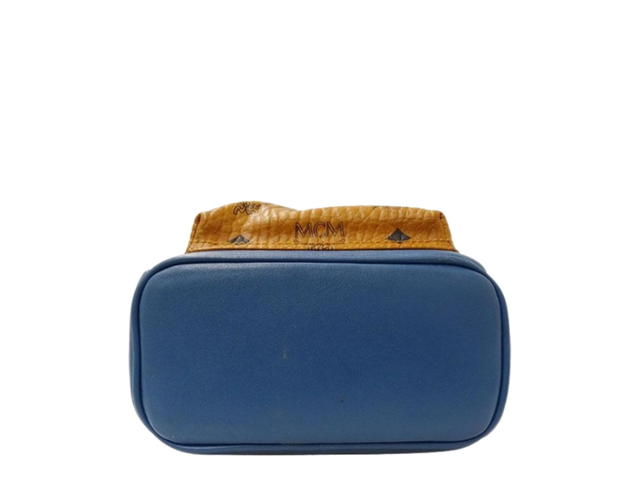 MCM MCM Small Visetos Backpack Camel Blue - view 4