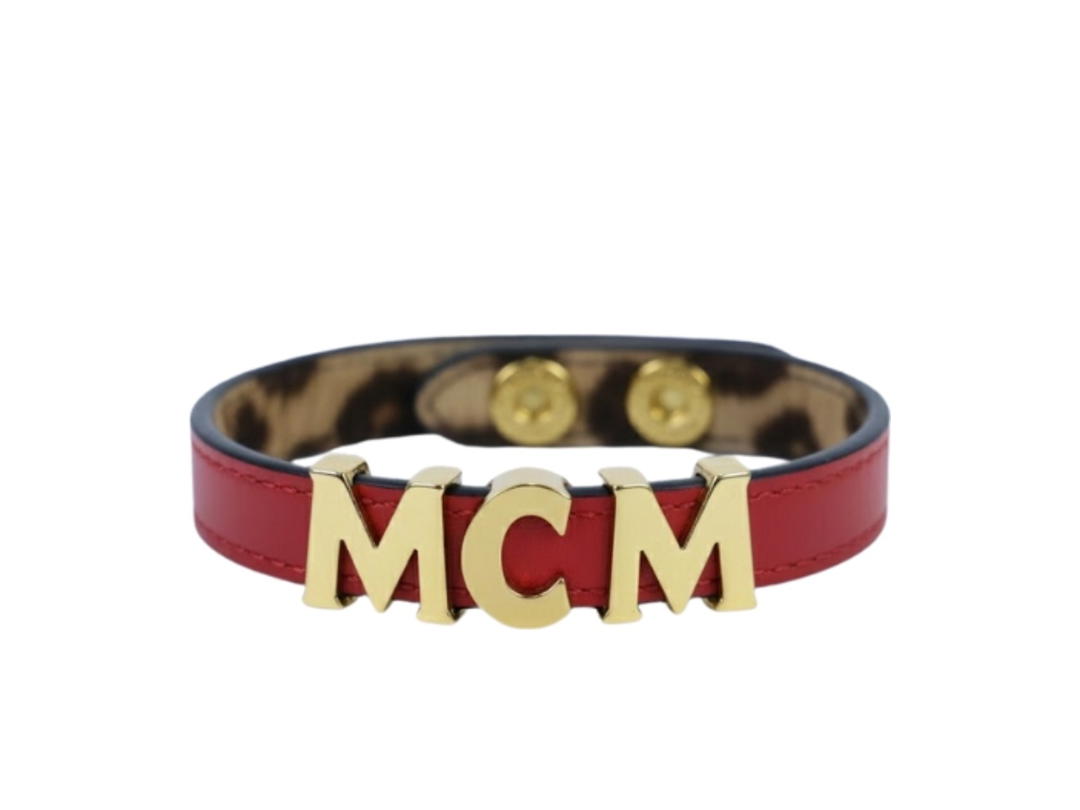 MCM MCM Reversible Bracelet Red