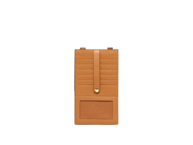 MCM MCM Crossbody Phone Case In Visetos Original With 24K Gold-Plated Hardware Cognac - view 2