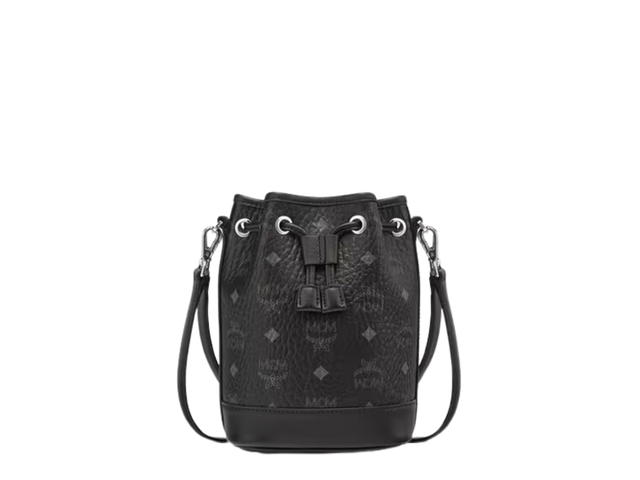 MCM MCM Dessau Drawstring Bag Mini In Visetos Nappa Leather Black - view 1