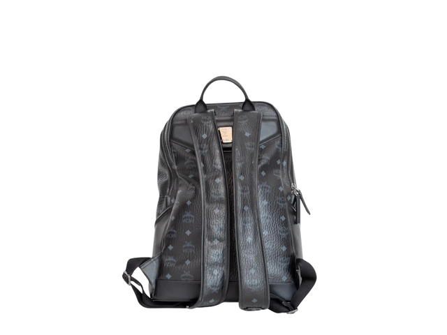 MCM MCM Duke Visetos Backpack In Visetos Monogram Canvas With Silver Metal Hardware Black - view 2