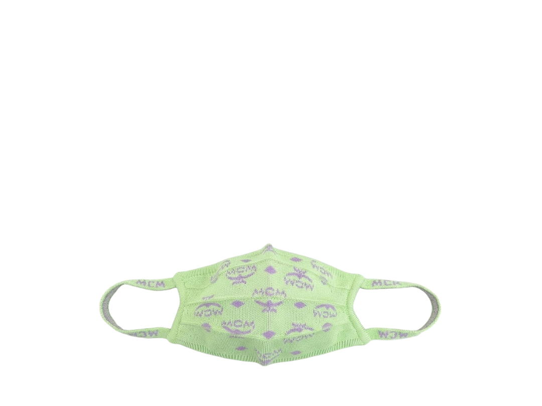 MCM MCM Logo Knit Mask Green