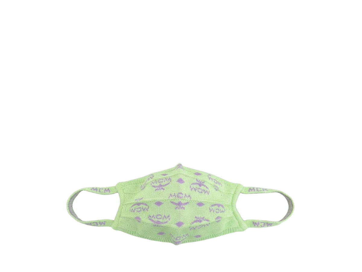 MCM MCM Logo Knit Mask Green