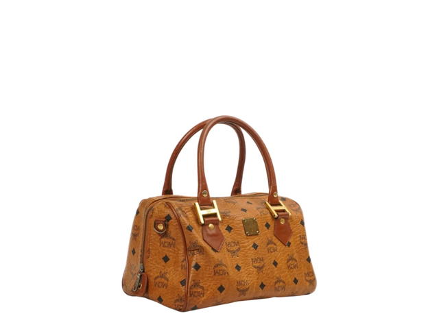 MCM MCM Boston Cloth Handbag Brown - view 2