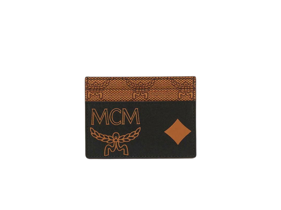 MCM MCM Aren Monogram Card Case Black