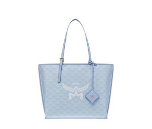 Buy MCM Himmel Shopper In Lauretos Natural Nappa Leather With 24K Gold-Plated Brass Hardware Ancient Blue at Sasom – Authentic and Ready to Ship