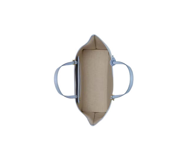 MCM MCM Himmel Shopper In Lauretos Natural Nappa Leather With 24K Gold-Plated Brass Hardware Ancient Blue - view 4