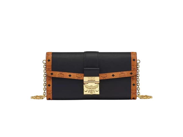 MCM MCM Large Tracy Chain Wallet In Spanish Calf Leather With 24k Gold-Plated Metal Hardware Black - view 1