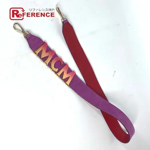 Buy MCM Logo metal plate  Shoulder strap Leather / suede purple/Gold at Sasom – Authentic and Ready to Ship
