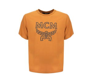 Buy MCM Logo Printed Crewneck T-Shirt Apricot at Sasom – Authentic and Ready to Ship