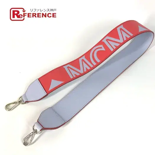 Buy MCM logo  Shoulder strap Leather Red/Light Purple Based Unused at Sasom – Authentic and Ready to Ship