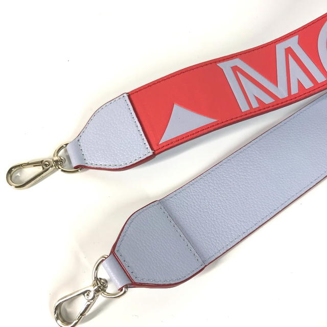 MCM MCM logo  Shoulder strap Leather Red/Light Purple Based Unused - view 3