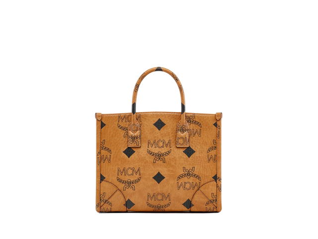 MCM MCM München Tote In Visetos and Nappa Leather-Trim With 24K Gold-Plated Metal Hardware Cognac - view 2