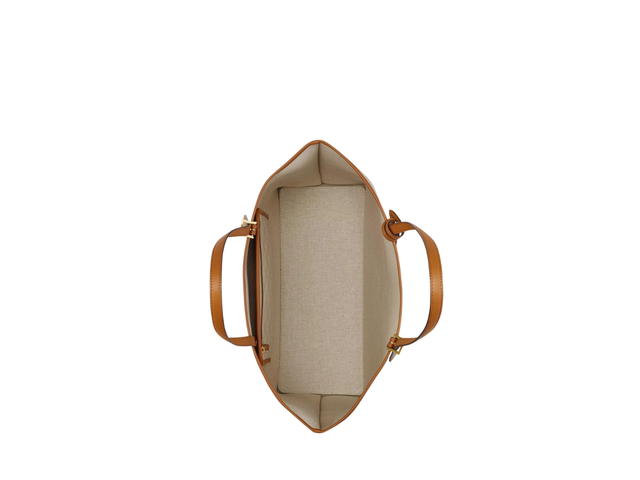 MCM MCM Medium Himmel Shopper In Lauretos Natural Nappa Leather With 24K Gold-Plated Brass Hardware Beige Oatmeal - view 3