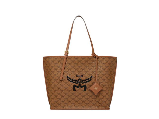 MCM MCM Medium Himmel Shopper In Lauretos Natural Nappa Leather With 24K Gold-Plated Brass Hardware Cognac - view 1