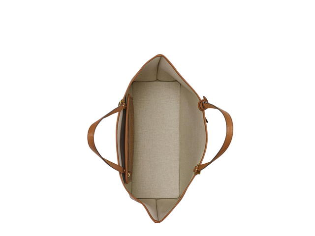 MCM MCM Medium Himmel Shopper In Lauretos Natural Nappa Leather With 24K Gold-Plated Brass Hardware Cognac - view 3