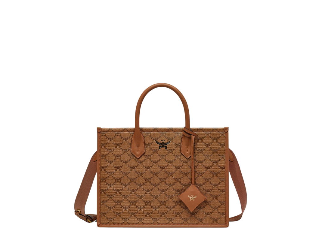MCM MCM Medium Himmel Tote In Lauretos Cognac With Natural Nappa Leather Cognac
