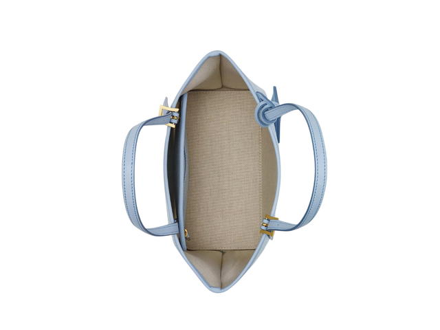 MCM MCM Mini Himmel Shopper In Lauretos With Natural Nappa Leather Ancient Blue - view 3