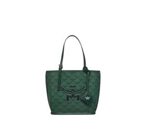 Buy MCM Mini Himmel Shopper In Lauretos With Natural Nappa Leather Forest Green at Sasom – Authentic and Ready to Ship