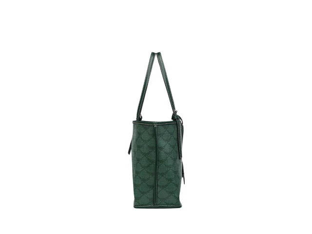 MCM MCM Mini Himmel Shopper In Lauretos With Natural Nappa Leather Forest Green - view 2