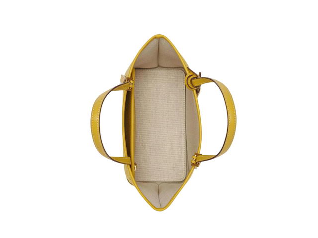 MCM MCM Mini Himmel Shopper In Lauretos With Natural Nappa Leather Yellow Lemon Gold - view 3