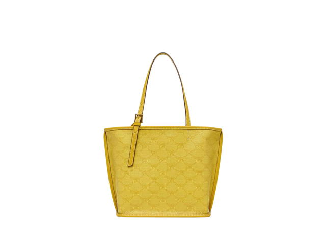 MCM MCM Mini Himmel Shopper In Lauretos With Natural Nappa Leather Yellow Lemon Gold - view 4
