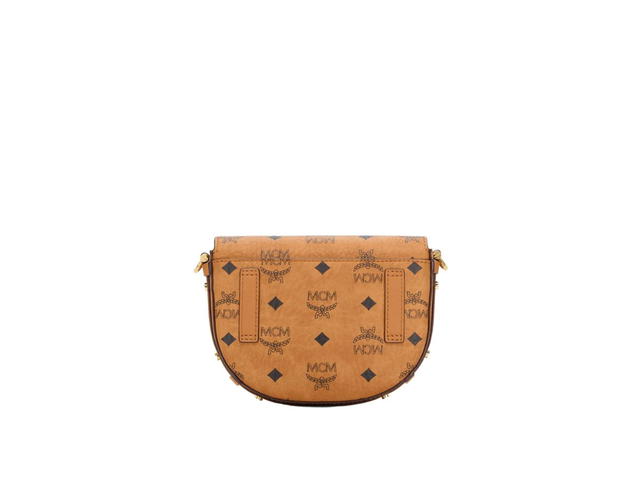 MCM MCM Mini Tracy Round Crossbody In Visetos Cognac - view 2