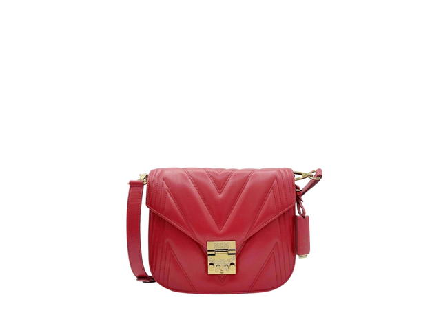 MCM MCM Patricia Ruby Bag In Quilted Leather With Gold Tone Hardware Red - view 1
