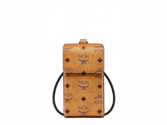 MCM MCM Original ID Lanyard Phone Case Cognac Visetos - view 1