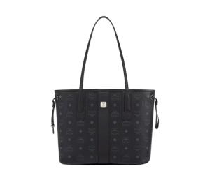 Buy MCM Reversible Liz Shopper Small In Black Visetos Monogram Canvas-Nappa Leather With Silver-tone Cobalt Metal Hardware at Sasom – Authentic and Ready to Ship