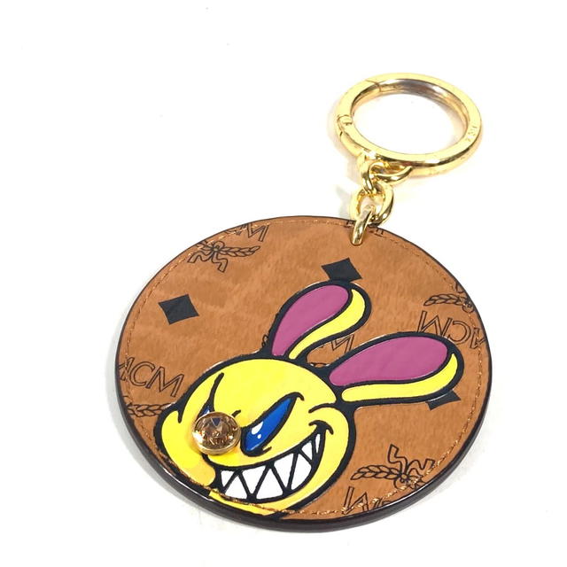 MCM MCM SAMBYPEN collaboration Visetos Logo Rhinestone Bunny Bag Charm Key Holder - view 2