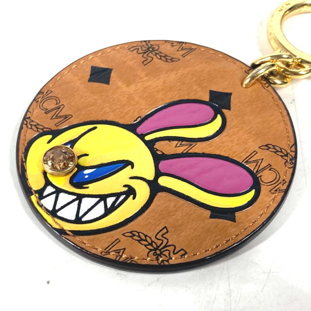 MCM MCM SAMBYPEN collaboration Visetos Logo Rhinestone Bunny Bag Charm Key Holder - view 4