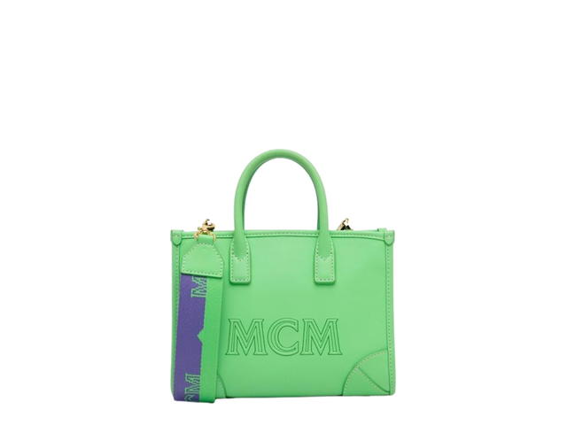 MCM MCM Mini Logo Satchel Shoulder Bag Green - view 1