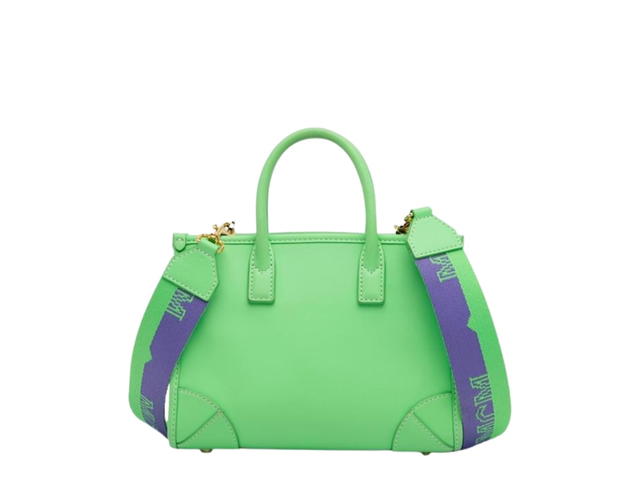 MCM MCM Mini Logo Satchel Shoulder Bag Green - view 3