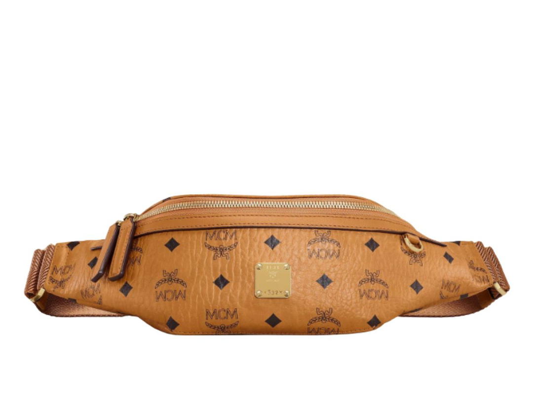 MCM MCM Slim Fursten Belt Bag Small Visetos Cognac