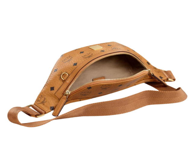 MCM MCM Slim Fursten Belt Bag Small Visetos Cognac - view 3