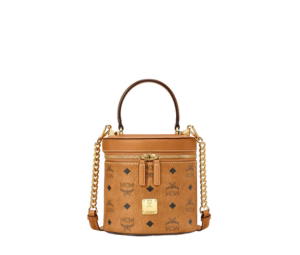 Buy MCM Small Cylinder Crossbody In Visetos Monogram Coated Canvas With 24k Gold-Plated Hardware Cognac at Sasom – Authentic and Ready to Ship