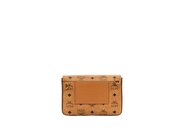 MCM MCM Small Millie Crossbody In Visetos Coated Canvas With 24k Gold-Plated Hardware Cognac - view 2