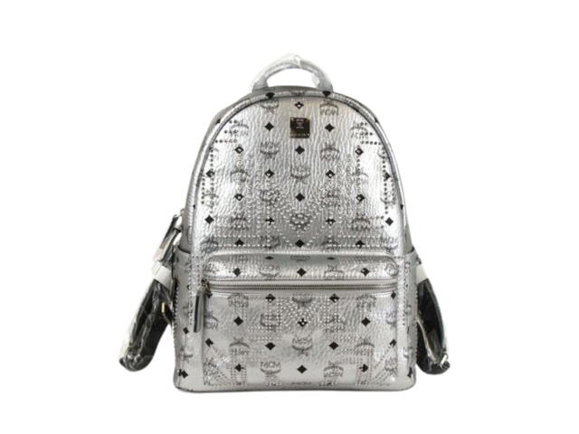 MCM MCM Stark 40 Berlin Silver Coated Canvas Medium Backpack - view 1