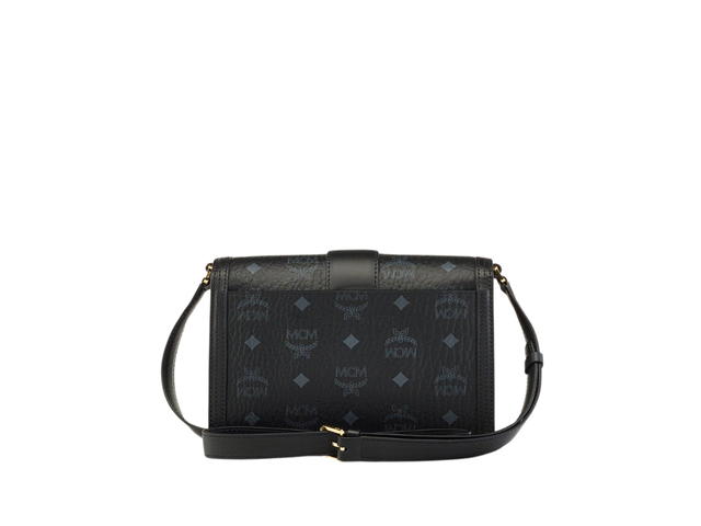 MCM MCM Tracy Shoulder Bag In Visetos Leather With 24K Gold-Plated Metal Hardware Black - view 3