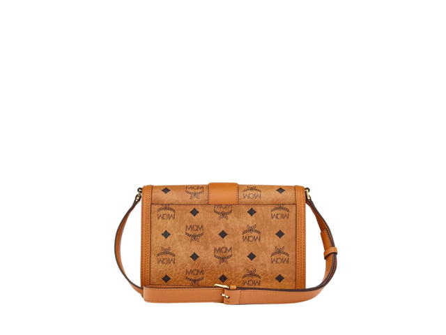 MCM MCM Tracy Shoulder Bag In Visetos Leather With 24K Gold-Plated Metal Hardware Cognac - view 2