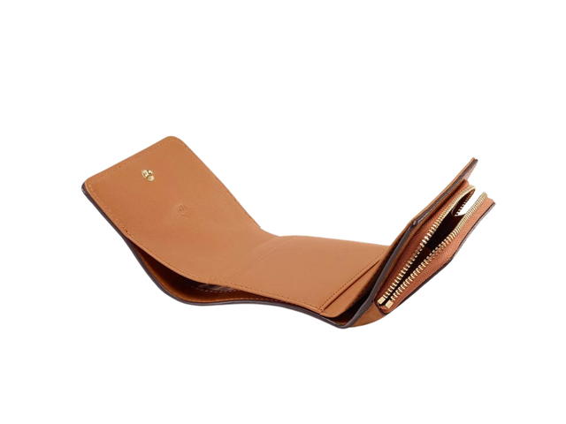 MCM MCM Trifold Wallet In Cognac Visetos Original Monogram With 24k Gold-plated Metal Hardware - view 3
