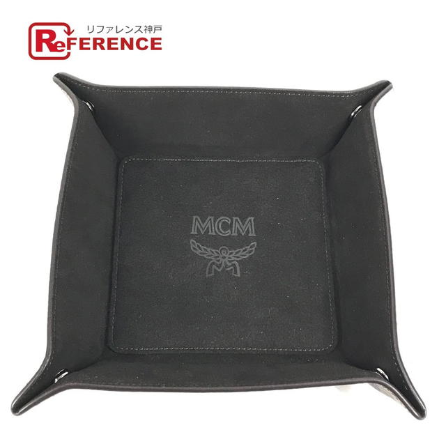 MCM MCM Vicetos logo Tray Tray Jewelry Tray Accessories accessory case Leather Brown - view 1