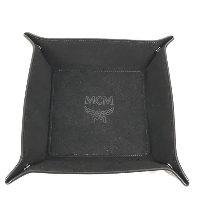 MCM MCM Vicetos logo Tray Tray Jewelry Tray Accessories accessory case Leather Brown - view 2