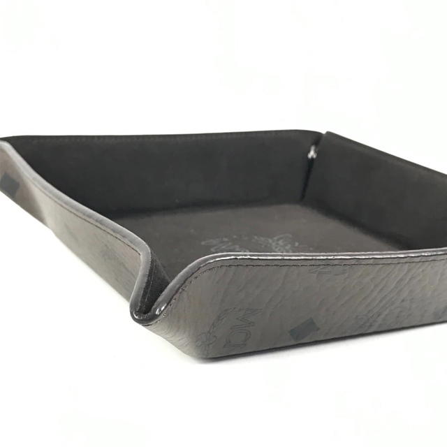 MCM MCM Vicetos logo Tray Tray Jewelry Tray Accessories accessory case Leather Brown - view 4