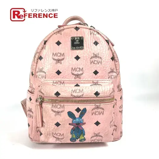 Buy MCM Visetos Logo Backpack Bag Backpack Leather pink at Sasom – Authentic and Ready to Ship