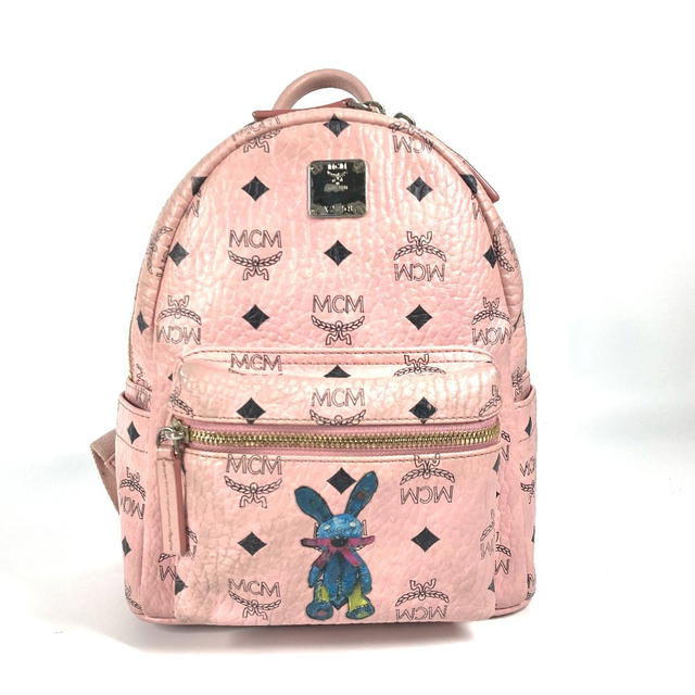 MCM MCM Visetos Logo Backpack Bag Backpack Leather pink - view 2