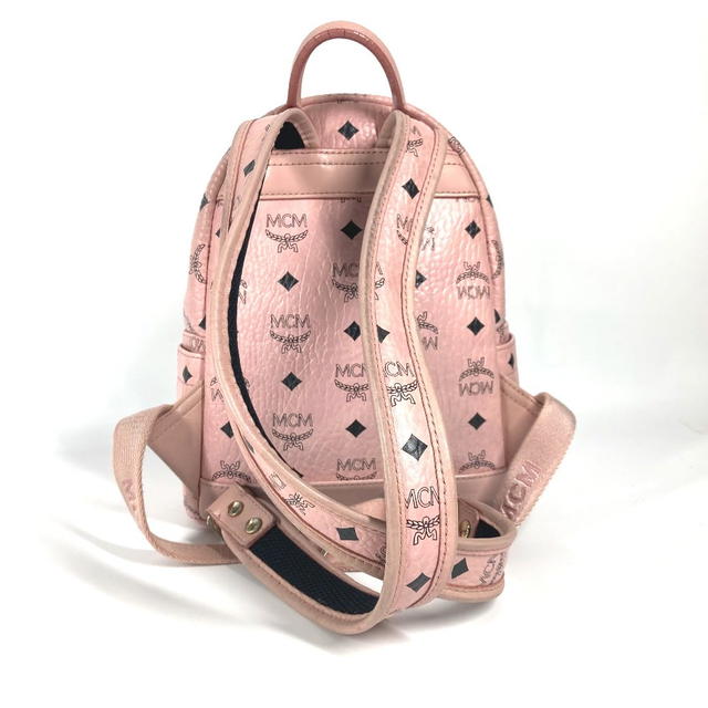 MCM MCM Visetos Logo Backpack Bag Backpack Leather pink - view 3