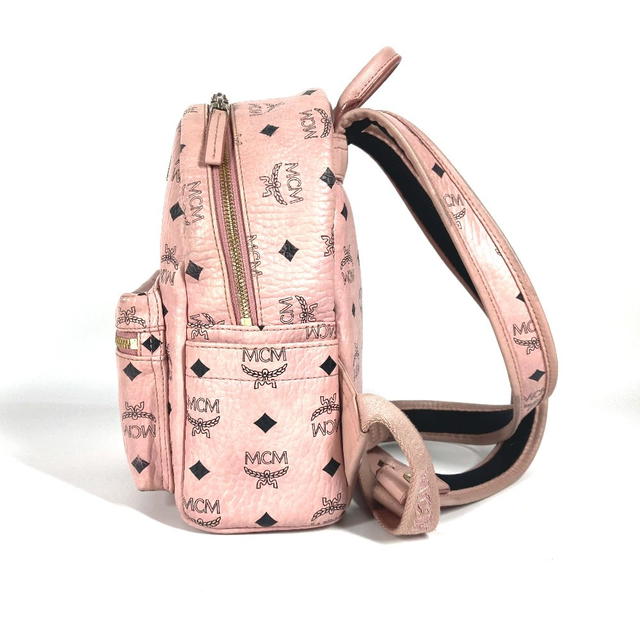 MCM MCM Visetos Logo Backpack Bag Backpack Leather pink - view 4